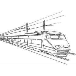 Раскраска: Поезд / Локомотив (транспорт) #135158 - Бесплатные раскраски для печати