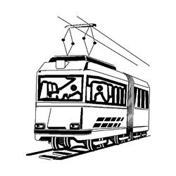 Раскраска: трамвай (транспорт) #145406 - Бесплатные раскраски для печати