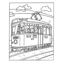 Раскраска: трамвай (транспорт) #145592 - Бесплатные раскраски для печати