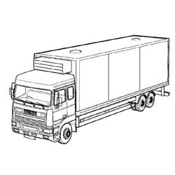 Раскраска: грузовик (транспорт) #135635 - Бесплатные раскраски для печати