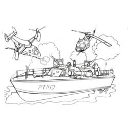 Раскраска: Военная лодка (транспорт) #138665 - Бесплатные раскраски для печати