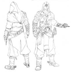 Раскраска: Assassin's Creed (Видео игры) #111965 - Бесплатные раскраски для печати
