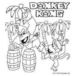 Раскраска: Донки Конг (Видео игры) #112163 - Бесплатные раскраски для печати